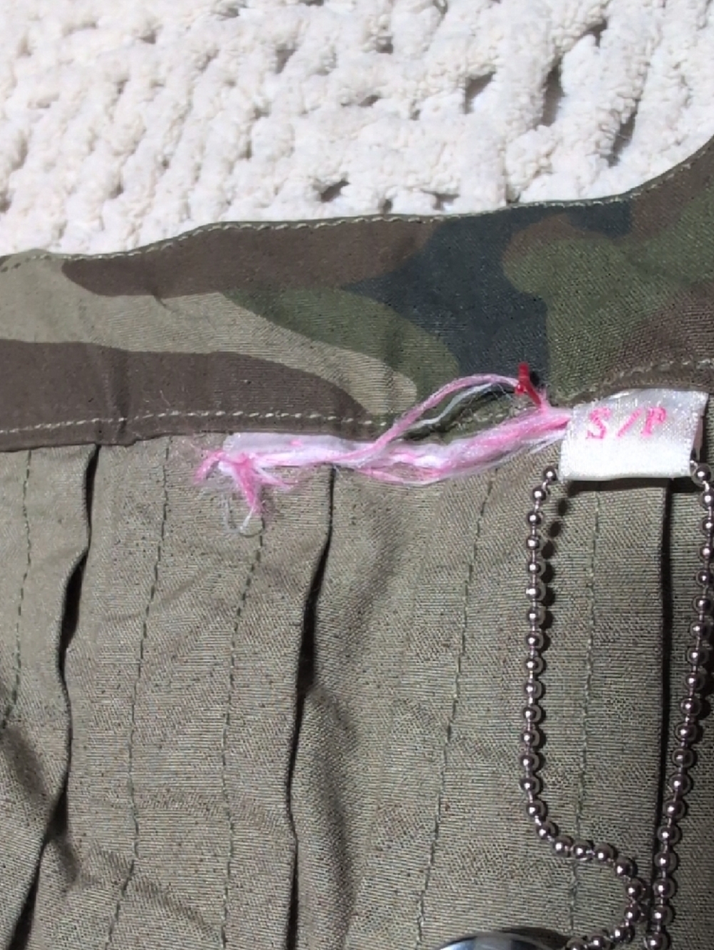 396- Women's Camouflage A-Line Skirt with Funky Embroidered Trim - Picture 3 of 8